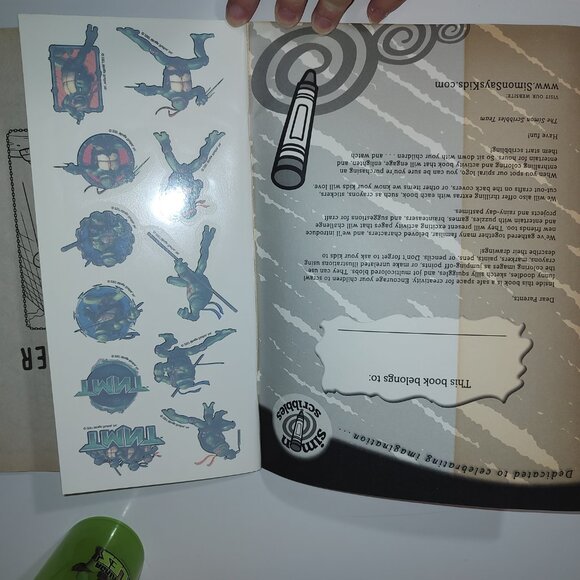 TMNT Tattos The Nightwatcher Activity Book and ZAK Design TMNT 10 oz Cup AS IS - Picture 6 of 13